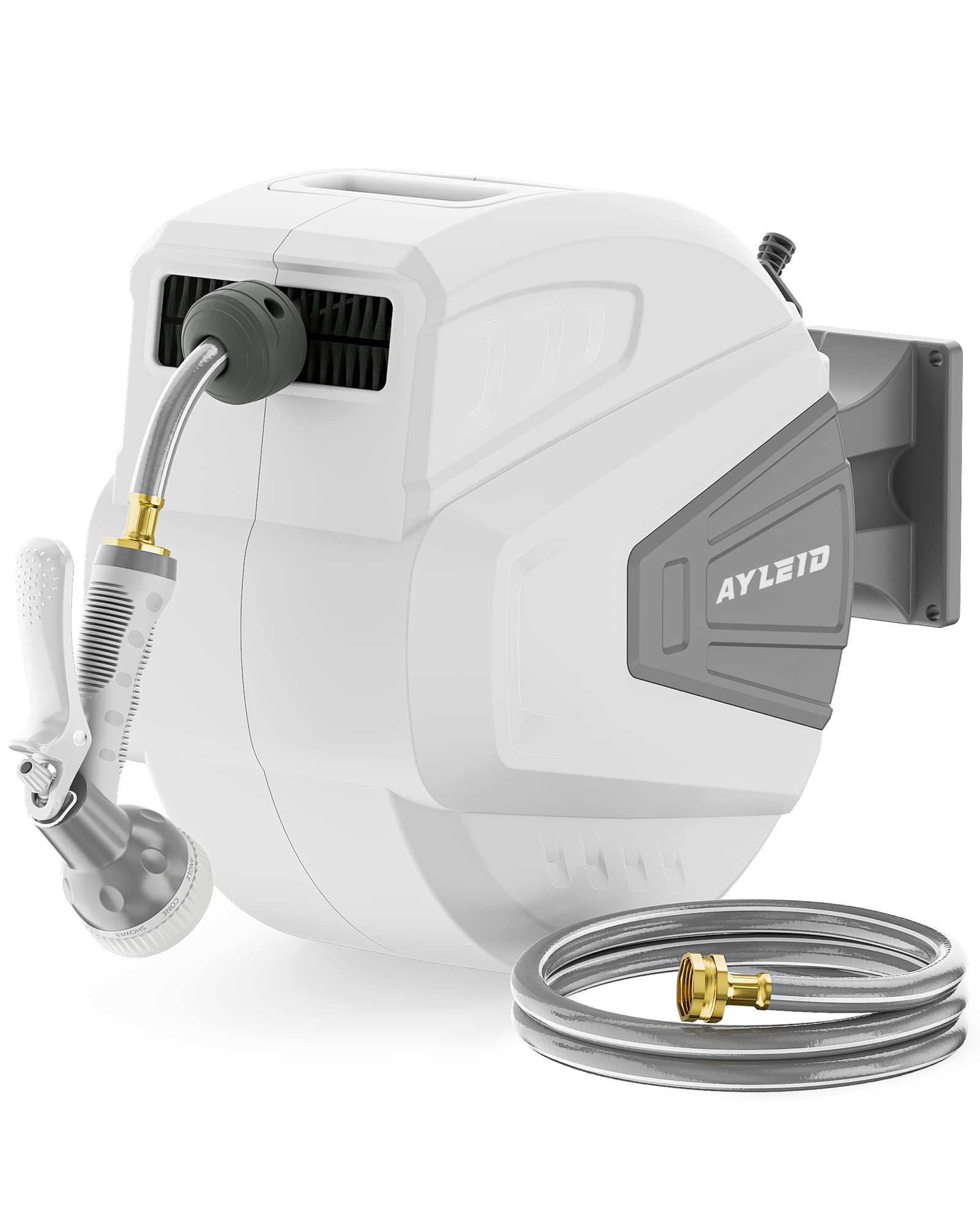 Ayleid retractable hose reel 65ft wall-mount ready for organized watering