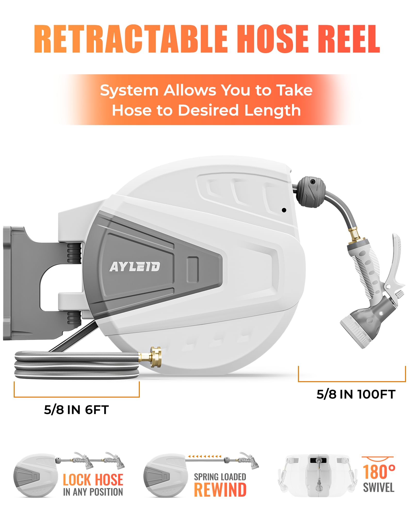 Ayleid 9-spray nozzle offers versatile watering patterns.