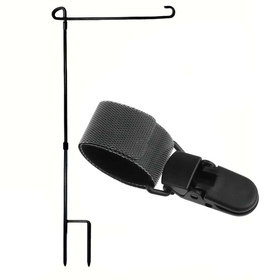 AYLIFU multipurpose flag holder attached to fence for versatile display.