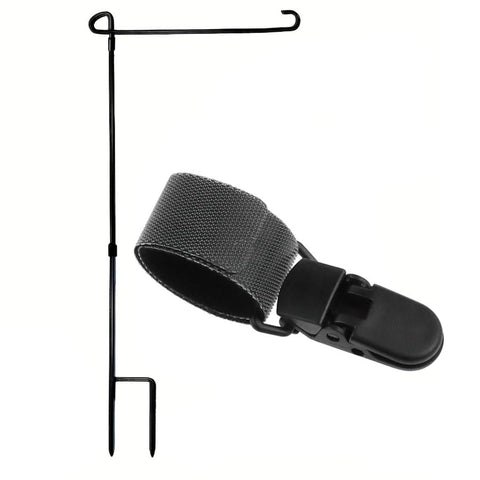 AYLIFU multipurpose flag holder attached to fence for versatile display.