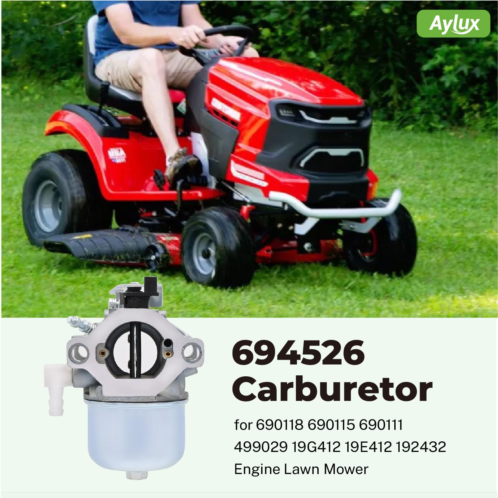 Aylux air filter 691643 traps dust to protect the engine.