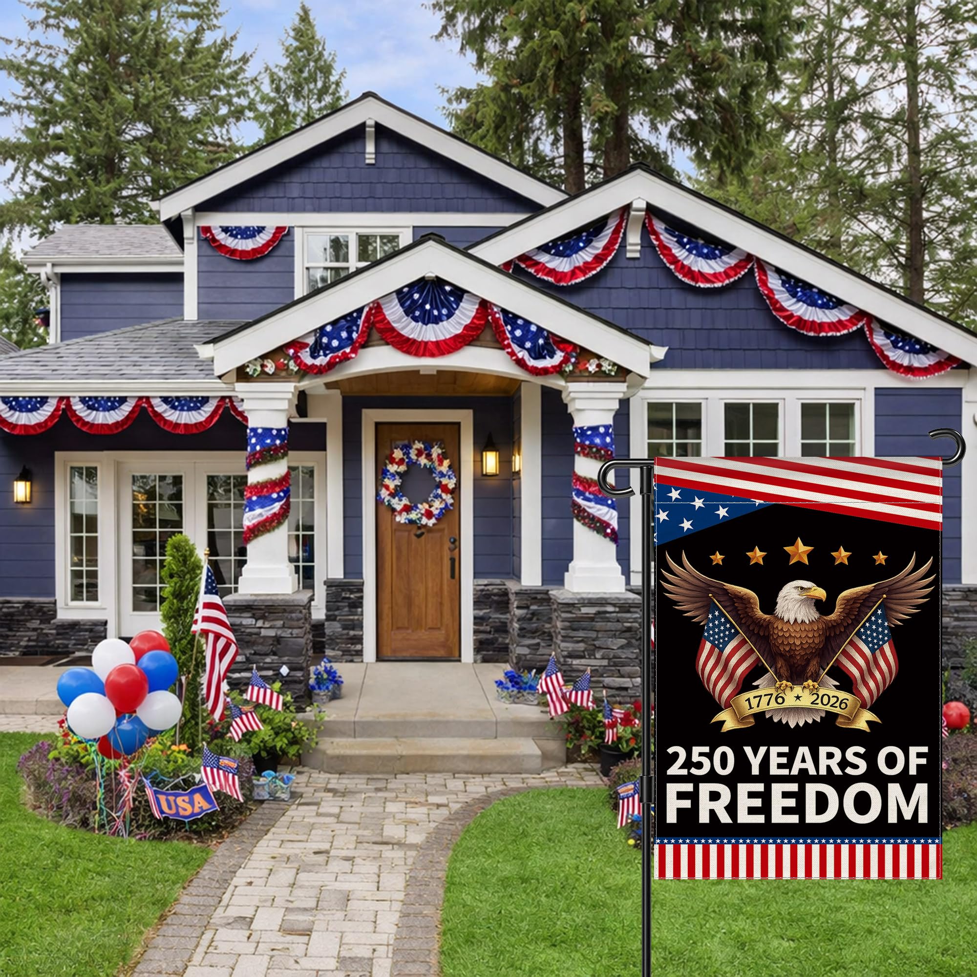 Aymolas 250th Anniversary flag complements July celebrations and civic displays