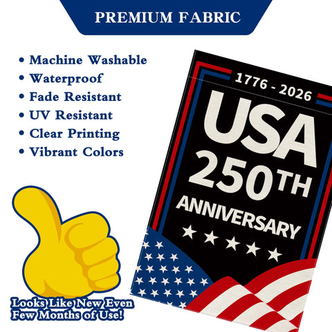 Aymolas 250th anniversary flag 12x18 inch size for porch displays