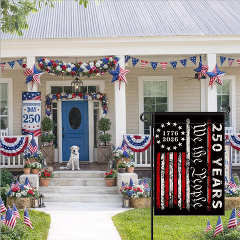 Aymolas 250th anniversary flag ready for July Fourth celebrations.