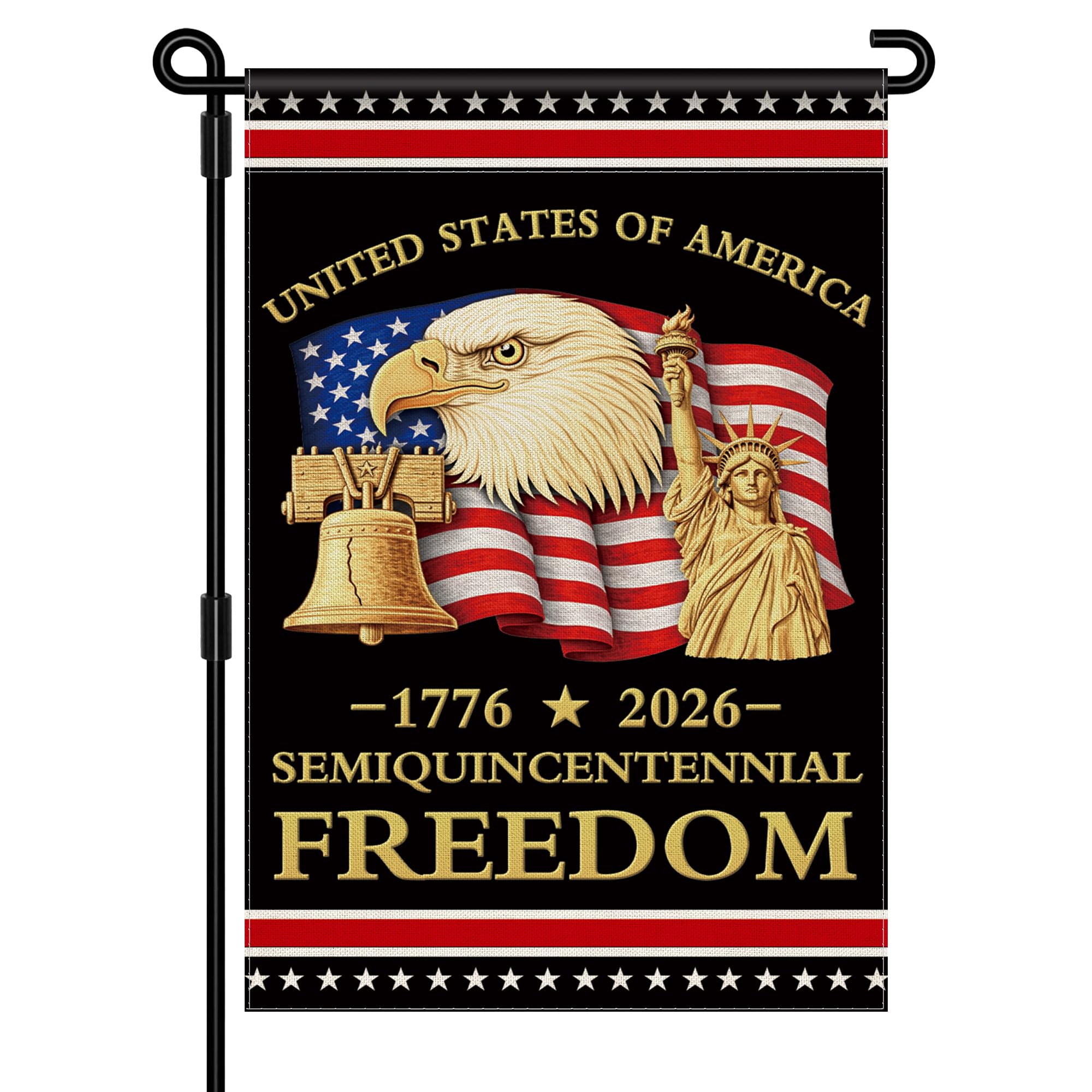 Aymolas 250th Anniversary flag double-sided for outdoor display.