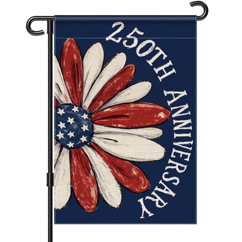 Aymolas 250th anniversary flag front view with double sided visibility