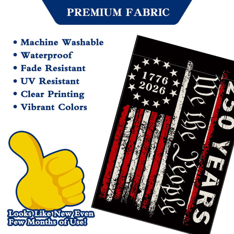 Aymolas 250th anniversary flag machine washable design for easy cleaning.