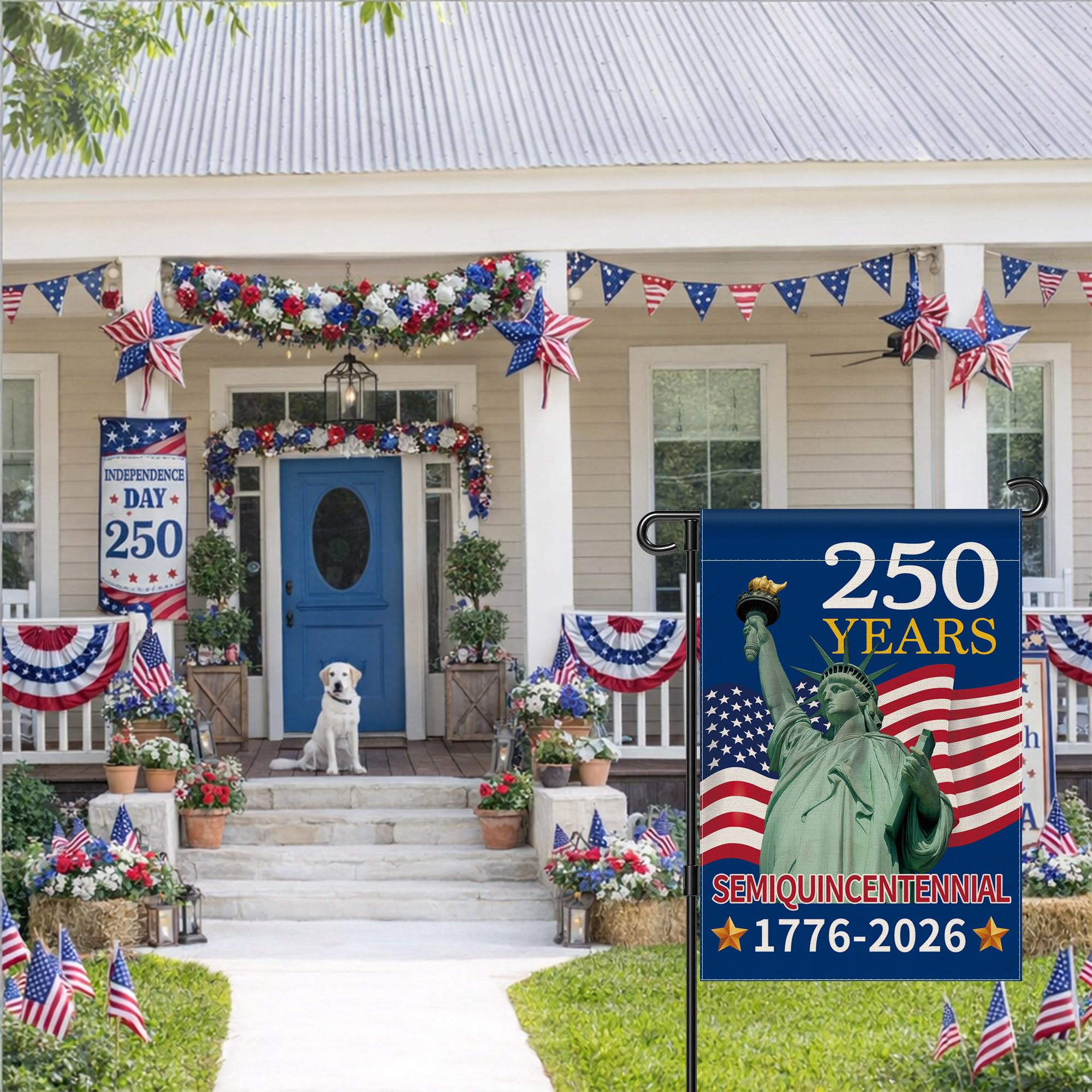 Aymolas 250th Anniversary flag vibrant after wash, color stays bright