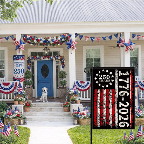 Aymolas 250th Anniversary USA garden flag 12x18 inches.