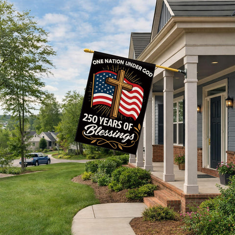 Aymolas America patriotic banner 1776-2026, ideal for Fourth of July displays.