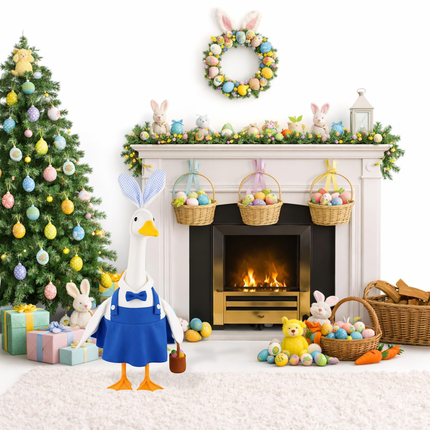 Close-up stitching highlights sturdy design for year-round display
