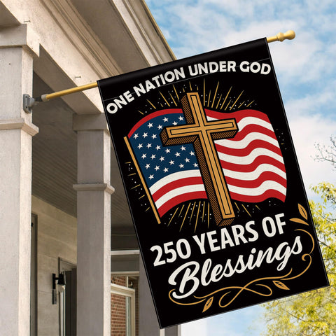 Aymolas double-sided flag, vivid images on both sides for clear viewing.