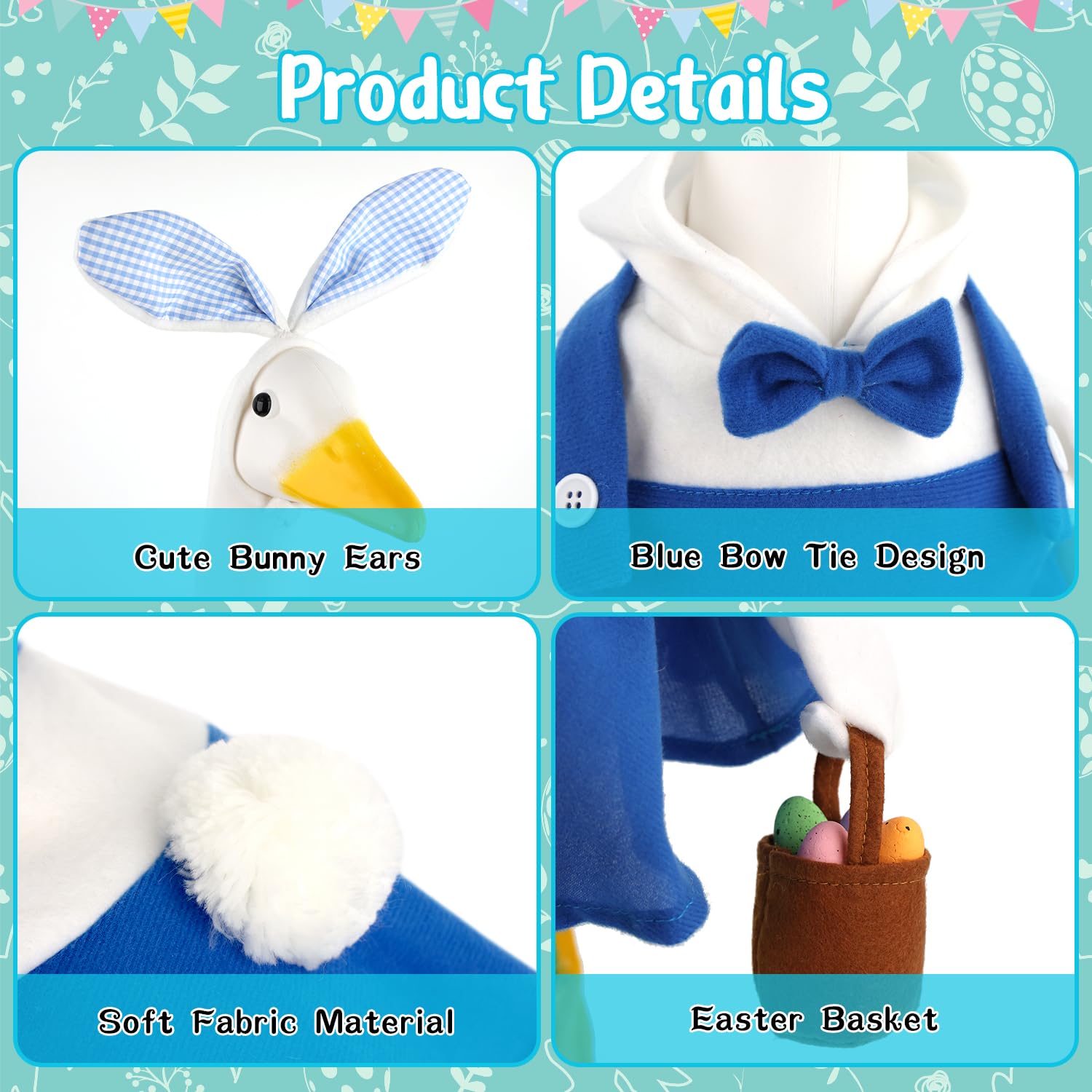 Durable Easter goose costume designed for outdoor weather and seasonal decor