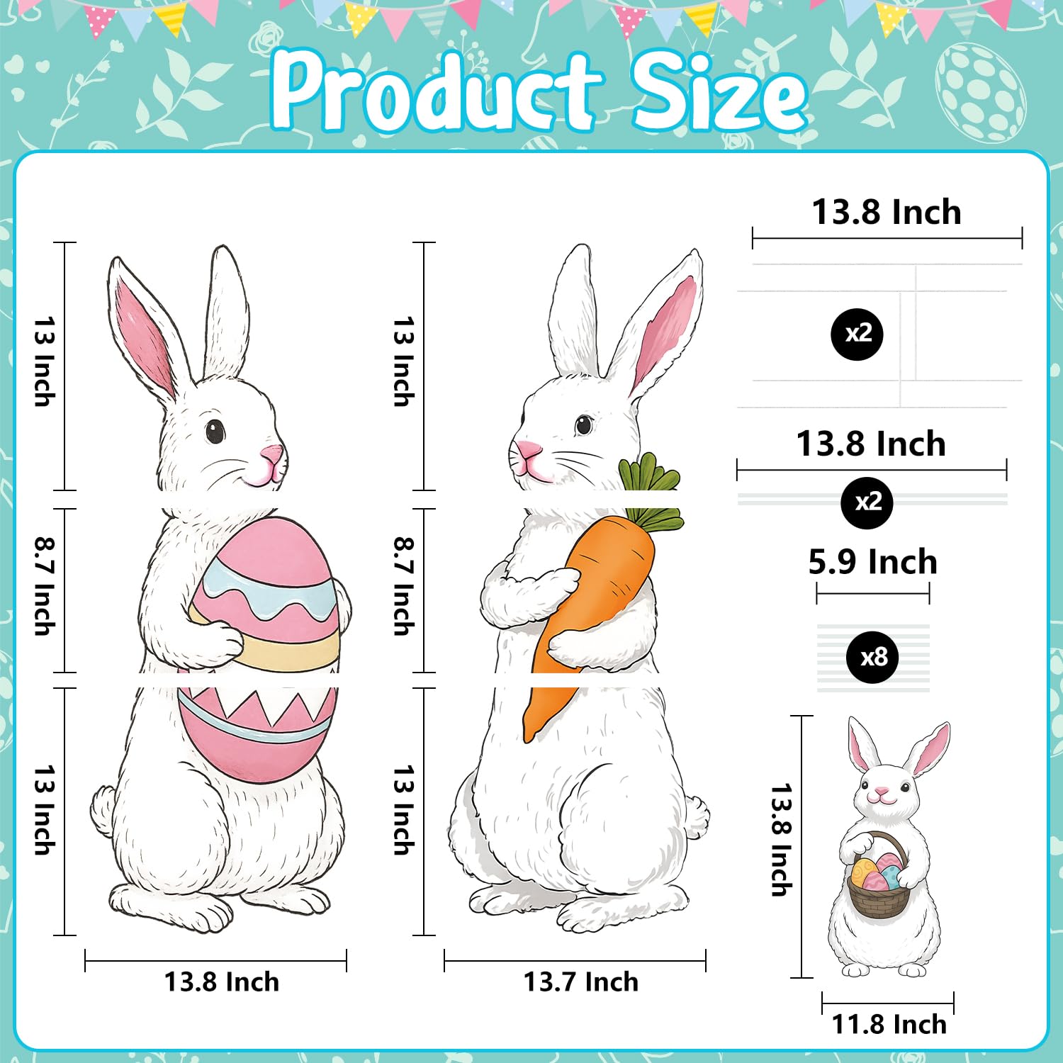 Aymolas Easter yard stakes provide sturdy, weather-resistant display.