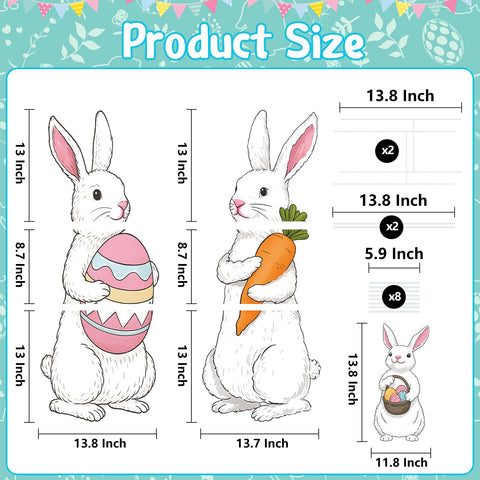 Aymolas Easter yard stakes provide sturdy, weather-resistant display.