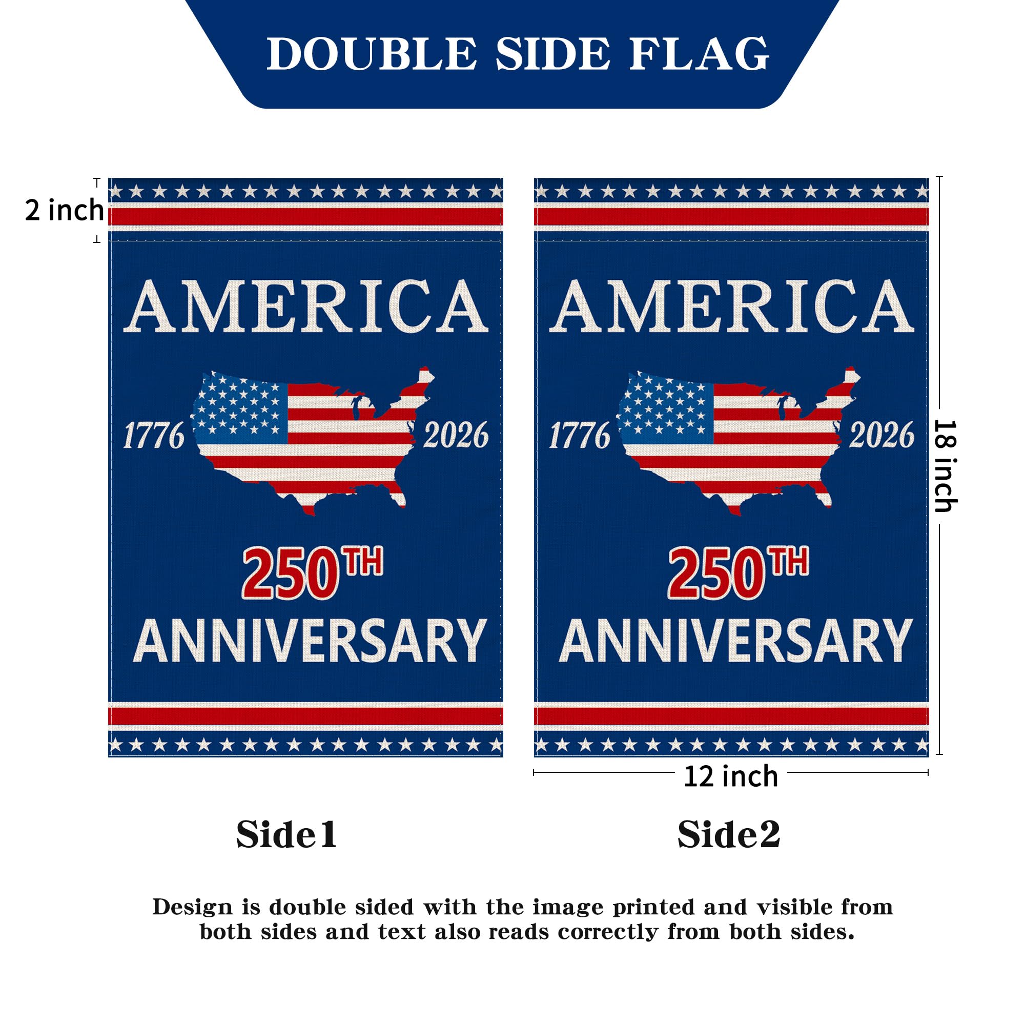Aymolas 12x18 inch flag size fits porches and balconies.