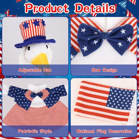 Aymolas garden decor idea for Memorial Day with a festive patriotic goose.