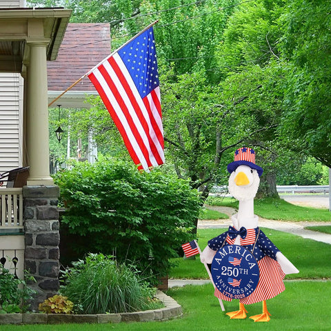 Aymolas patriotic garden decor set for outdoor entertaining.