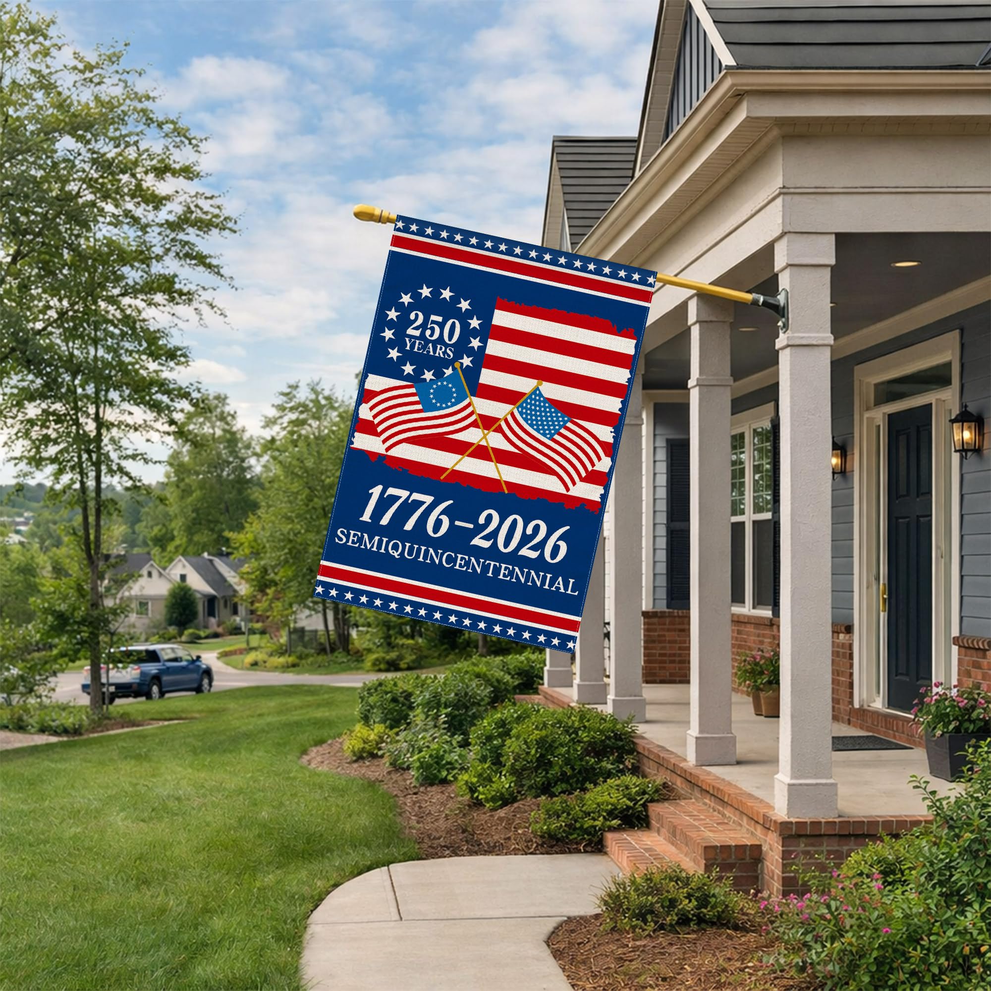 Aymolas washable spun polyester flag for outdoor use