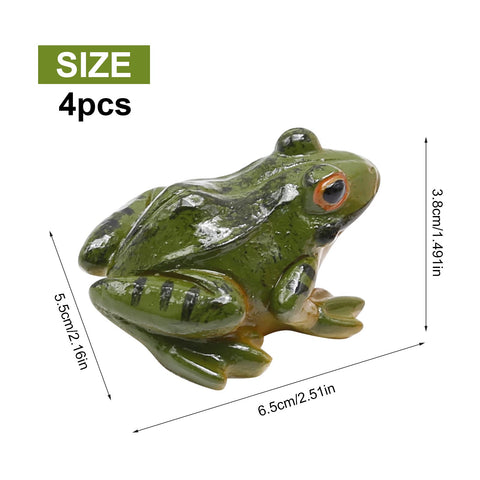 Aynaxcol fairy garden frog decor in green for whimsical outdoor scenes.
