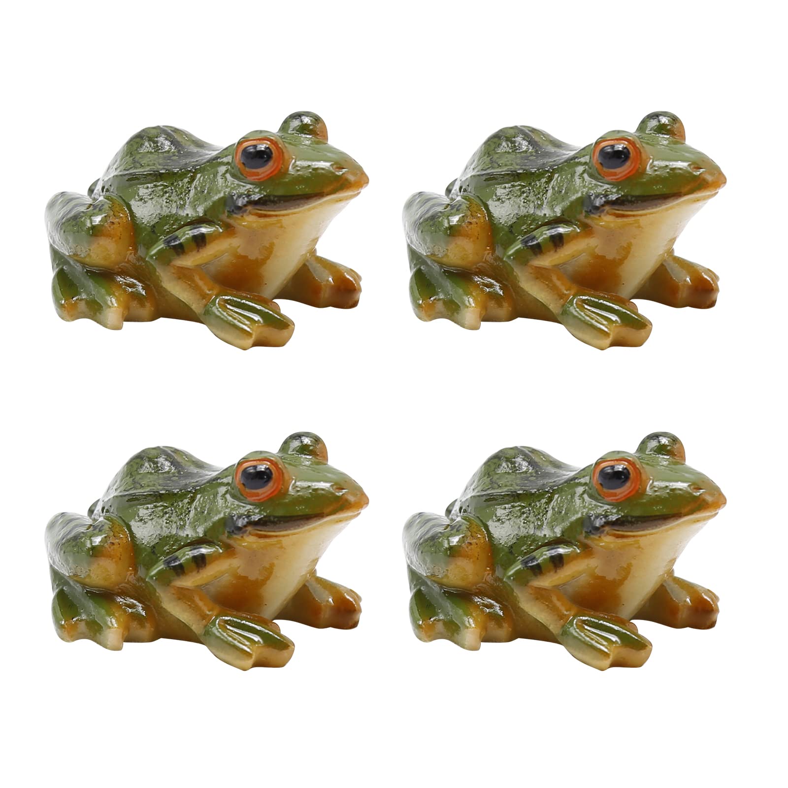 Aynaxcol small green resin frog statue, suitable for indoor/outdoor decor.