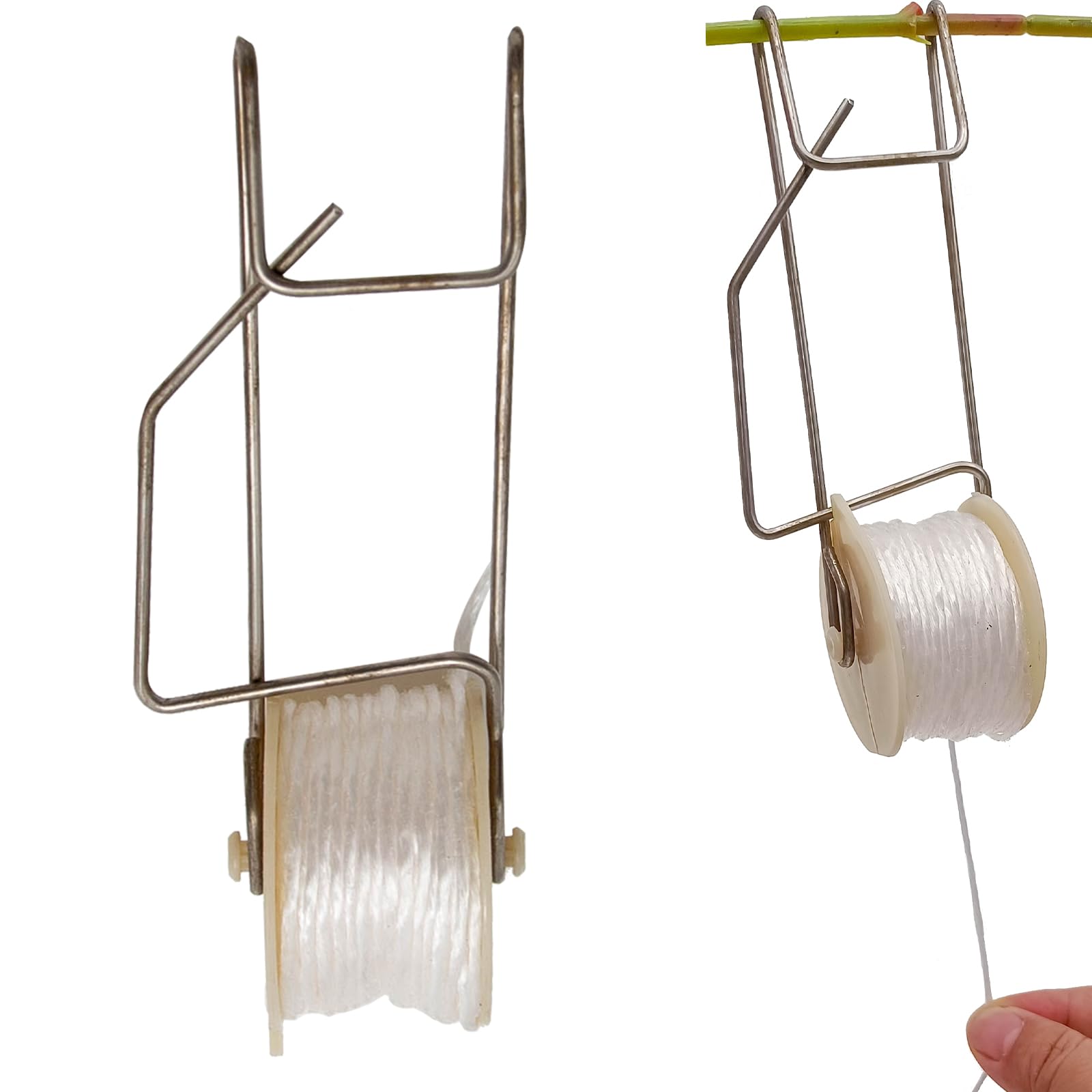 Aynaxcol tomato-cucumber hook system demonstrates overhead training for climbing vegetables.