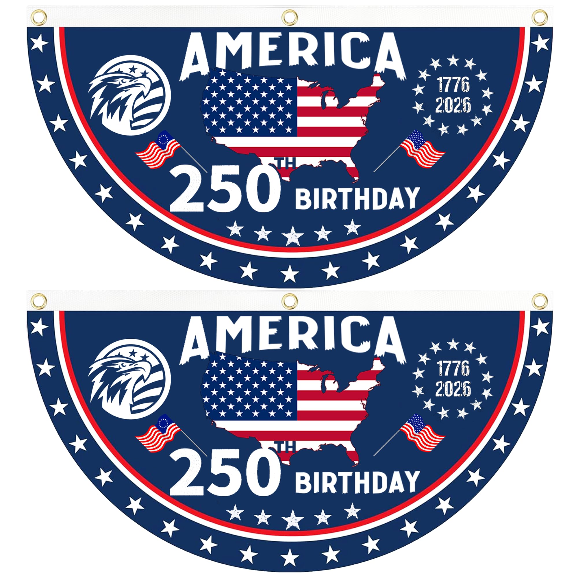 AYTHSRIC 1776-2026 front view flag, ideal for walls or porches.