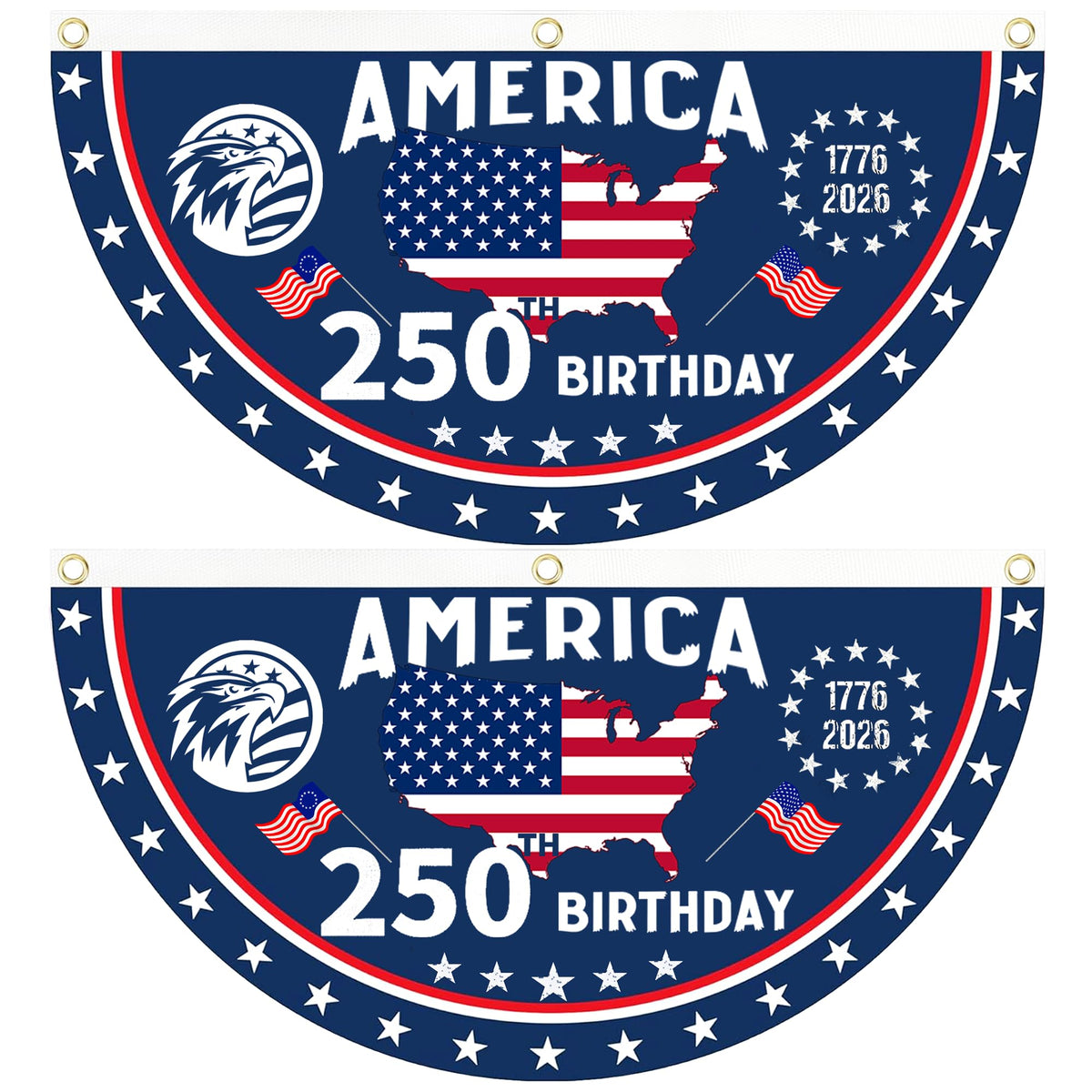 AYTHSRIC 1776-2026 front view flag, ideal for walls or porches.