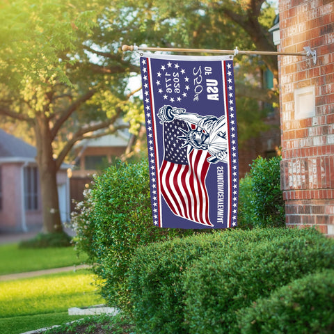 AYTHSRIC 1776-2026 lawn flag enhances porches and patios.