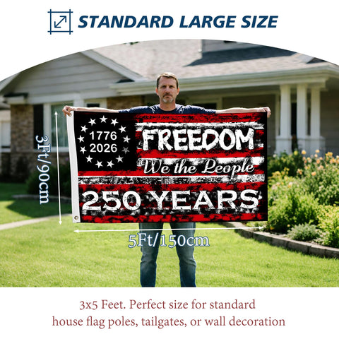 AYTHSRIC We The People banner 3x5 ft decorates garden or interior.