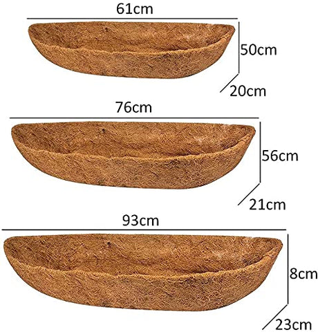 Ayybf three-pack coco liner set for multiple planters