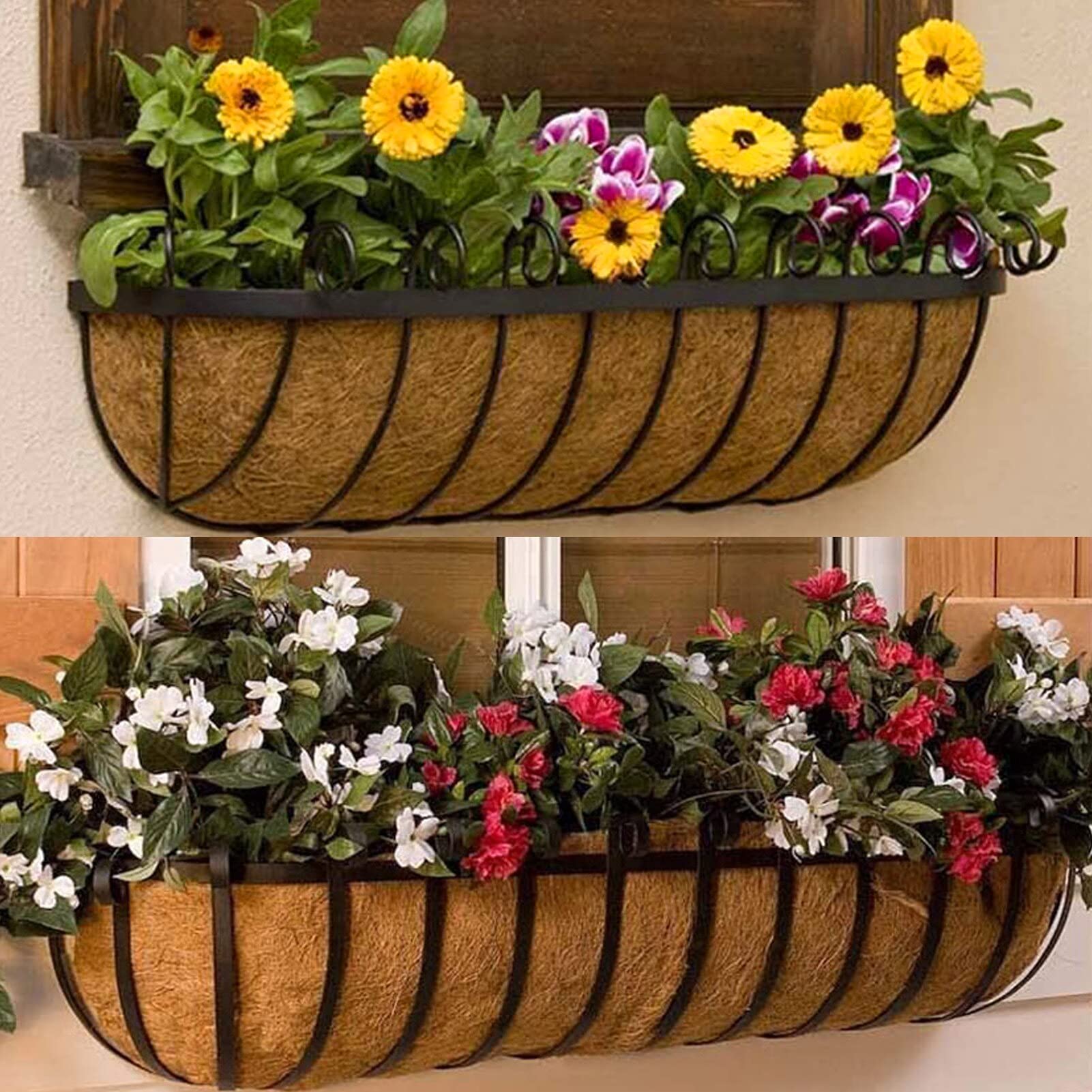 Ayybf garden wall planter basket showcasing durable coconut fiber