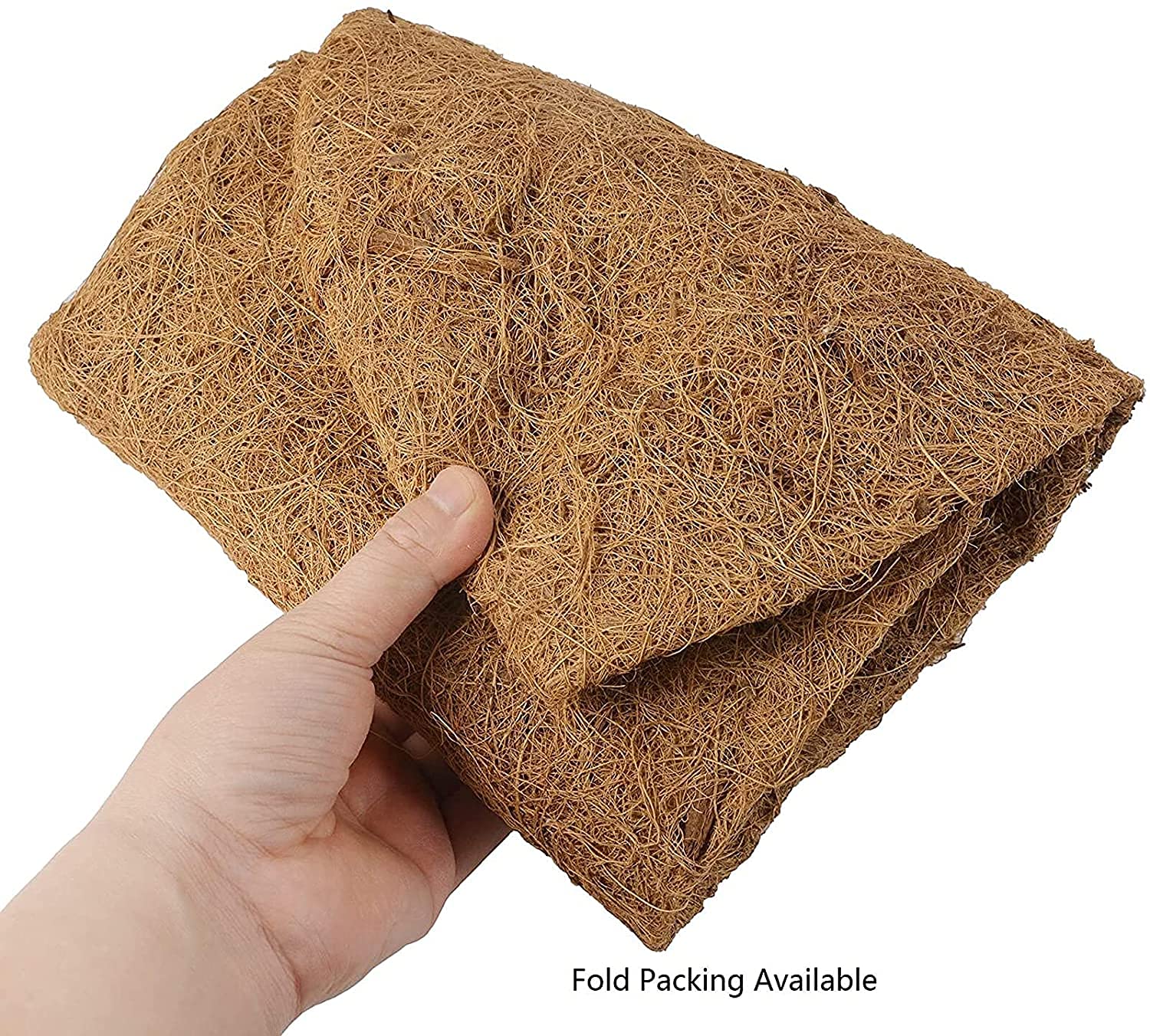Ayybf natural coco liner demonstrates moisture retention in pots