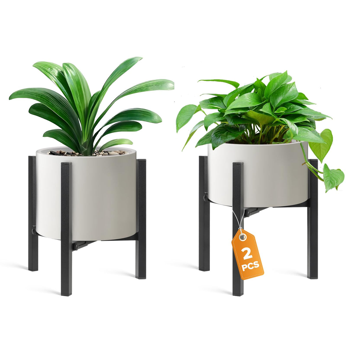 AZADESJET plant stand adjustable width 8-12 inch pots for versatile display.