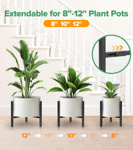 AZADESJET sturdy triangle design plant stand supports heavy pots securely.