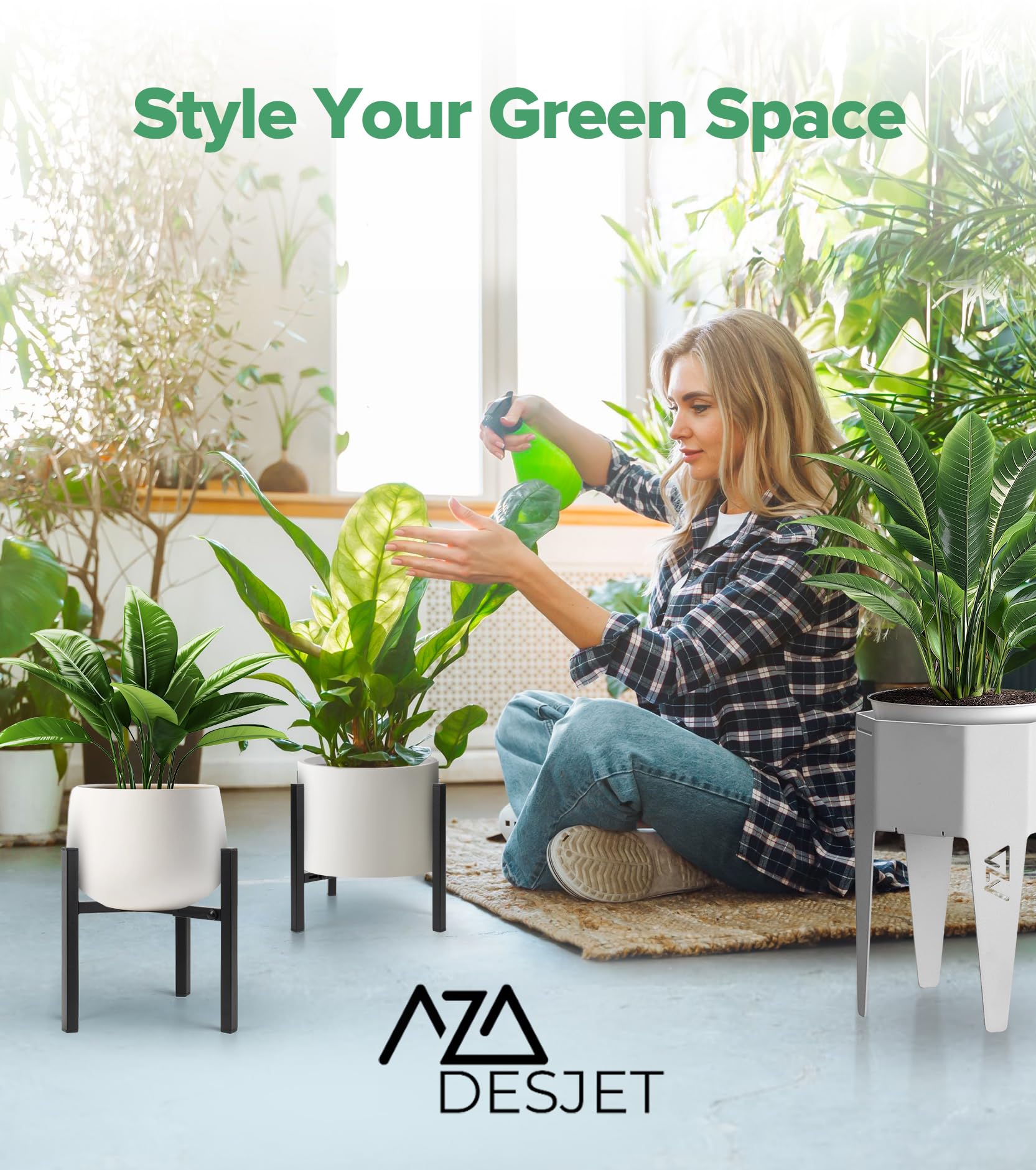 AZADESJET 8-12 inch pot compatibility keeps displays balanced.