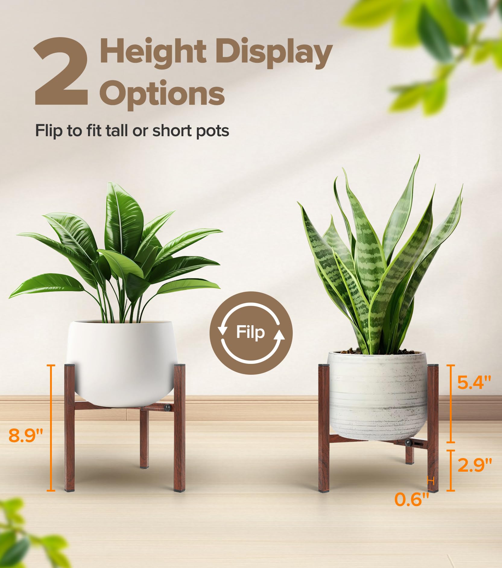 AZADESJET two-height design elevates plants for better light and displays.