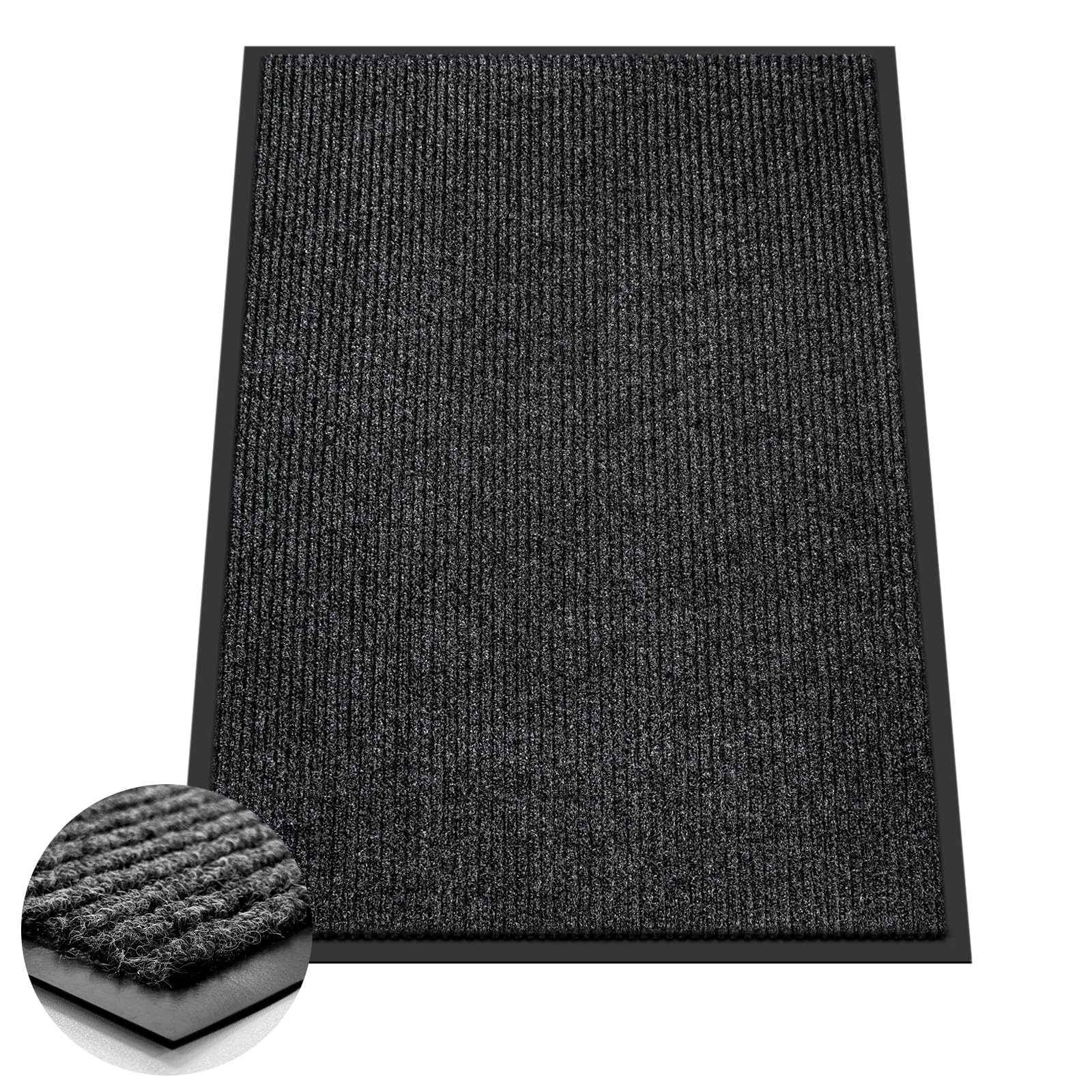 Azadx 3x4 front door mat with ultra-absorbent surface capturing moisture at entryways