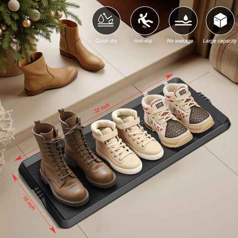 Azadx boot tray durable non-slip surface keeps shoes in place.