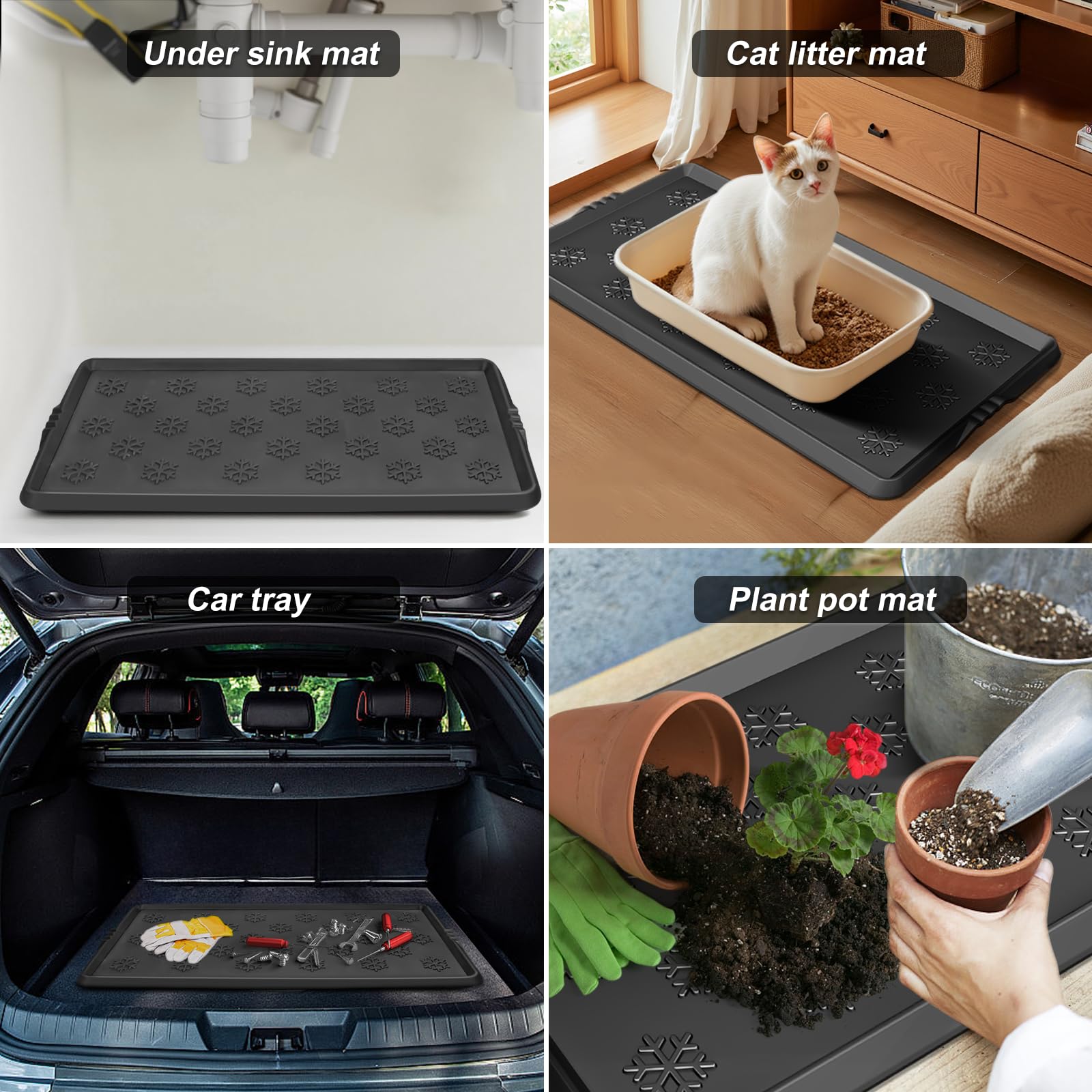 Azadx boot tray suitable for entryways and mud containment.