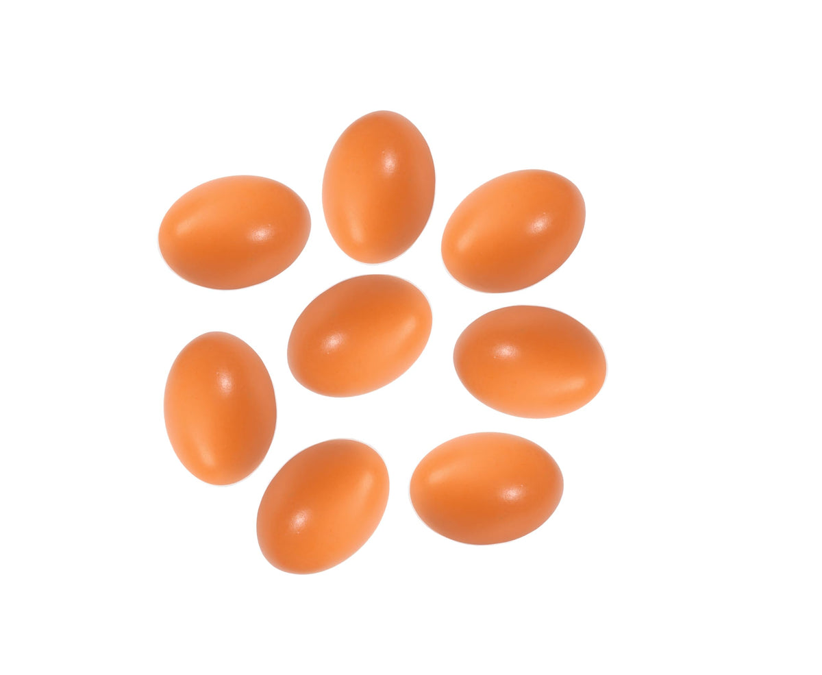 Azatemgo fake wooden eggs offer durable decor for coop displays and Easter setups.