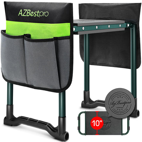 AZBESTPRO garden kneeler with a 10 inch seat for knee protection and comfort.
