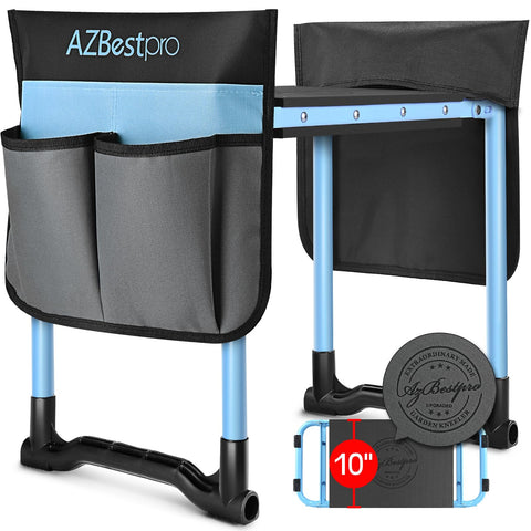AZBestPro garden kneeler seat with 10-inch cushion for knee protection and comfort