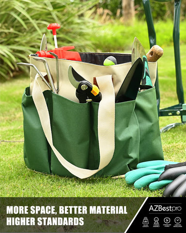 AZBESTPRO garden kneeler side view showing sturdy frame and weight support up to 330 lbs.