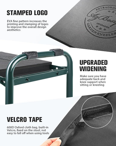 AZBESTPRO kneeler displays a large logo for a premium look.