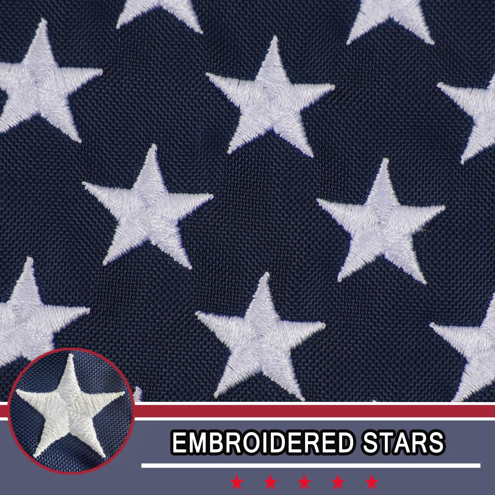 AZCOVER flag 12x18 brass grommets ready for secure mounting