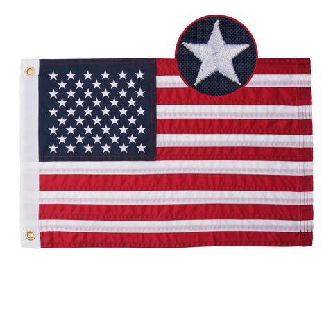 AZCOVER American flag 12x18 on boat for durable outdoor marine use