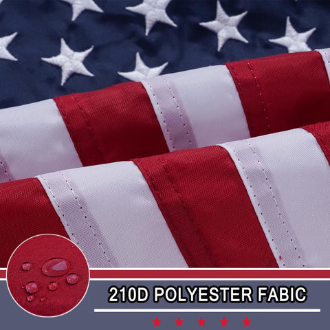 AZCOVER flag 12x18 wind in action, vibrant red white blue visibility