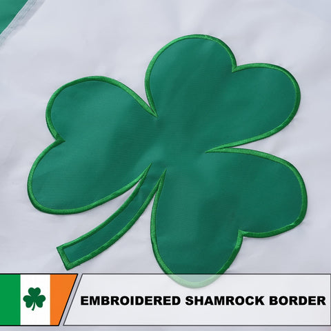 AZCOVER Irish Flag heavy-duty 210D nylon resists wind and weather.