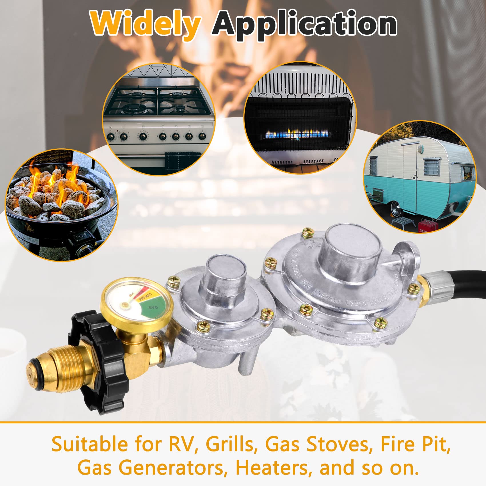 Azdele five-foot hose enables flexible outdoor grilling and heating setups